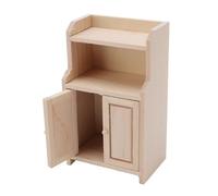 Cosiki 1:12 Wooden Dollhouse Wardrobe, Vintage Miniature Closet Handcrafted From Premium Birch Wood, Compatible with Dolls, High Simulation Design
