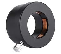 Cosiki 1.25" Black Metal Telescope Eyepiece Adapter, Durable Compression Ring Fitting for Clear Images, for Photographers and Astronomy Enthusiasts