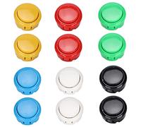 Cosiki 12pcs Joystick Game Console Buttons, 30mm Replacement Buttons with Snap in Installation for and MadCatz Joysticks