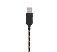 Cosiki 2.2 Meters Durable USB Cable for Kana Mouse Replacement Wire for Gamers Black and White (black orange)