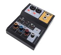 Cosiki 2 Channel Recording Mixer, Professional Audio Mixer Sound Board Console with USB Bluetooth MP3 Computer Input, for DJ Studio Karaoke Live Broadcasting
