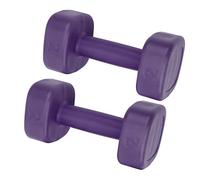 Cosiki 2pcs 4lb Dumbbell, Non Slip Texture Easy Grip Stackable Dumbbells with Rugged PP and Iron Sand Filling, for Strength Training Bodybuilding Yoga Office Home Outdoor Fitness (Purple)