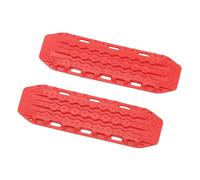 Cosiki 2pcs Simulation Escape Boards, Plastic Sand Ladder Non Slip Plates, Excellent Toughness and Wear Plates for 1/18 1/24 Scale RC Car (Red)