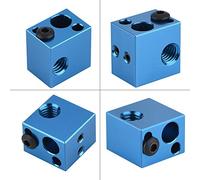 Cosiki 3D Printer Heater, Hotend Heater Block Kit Aluminium Heating Block Hot End 3D Printer Accessories High Temperature All Metal Hotend for (Blue)