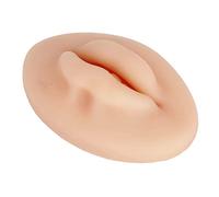 Cosiki 3D Silicone Lips Real Skin Touch Feeling Fake Lips for Microblading Training, Premium Material Embroidery Practice Tool Model for Novice, 1pc (Dark Skin)