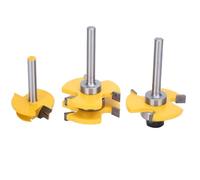 Cosiki 3Pcs Stile Router Bit Set Durable Milling Cutters for Woodworking Projects Perfect for Carpentry Tasks