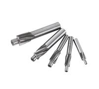 Cosiki 4 Flutes HSS-AL 5pcs Countersink End Mill Cutter Slot Drill Bits Tool for CNC Cutter Bit, Suitable for Milling of Copper, Aluminum, Steel, Cast Iron, Reduces Times of Changing Tools