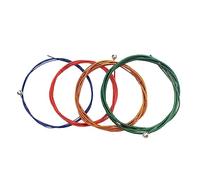 Cosiki 4Pcs Electric Bass Strings, Hexagonal Steel Core Strings, Plated Beads Head with Smooth Anti Rust Coating, Ideal for Rock Funk Music & Guitar Replacement