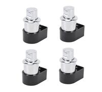 Cosiki 5 Packs Push Button Latch Lock, Zinc Alloy Cabinet Door Catches, Lock Caps with Spare Screws, Ideal for RV, Motorhome, Caravan & Yacht Boat (Chrome Plated)