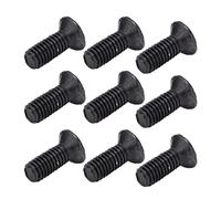 Cosiki 50Pcs Countersunk Cross Screws Black Galvanized Machine Screw Set for Precision Engineering A2-70 M3 Size (M3*8)