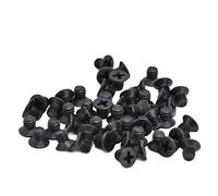 Cosiki 50Pcs Countersunk Cross Screws Black Galvanized Machine Screw Set for Precision Engineering A2-70 M3 Size (M3*4)