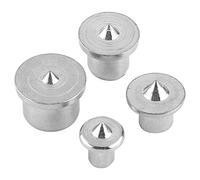 Cosiki 8pcs Steel Dowel Centers, Machined Dowel Centers, External Marking Points with Accurate Alignment, Ideal for 6mm, 8mm, 10mm, 13mm Solid and Hollow Types, Chrome Plated (Solid)