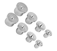 Cosiki 8pcs Steel Dowel Centers, Machined Dowel Centers, External Marking Points with Accurate Alignment, Ideal for 6mm, 8mm, 10mm, 13mm Solid and Hollow Types, Chrome Plated (hollow)