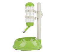 Cosiki Adjustable Dog Bowl Food Dispenser for Pets Durable Safe Eco-friendly 500ml 1,800g Drinker Feeder for Different Size Dogs (Green)