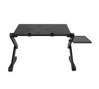 Cosiki Adjustable Laptop Stand Ergonomic Foldable Riser 360 Degrees for Home Office Work Aluminum Alloy 17 Inch (Black)
