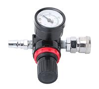 Cosiki Air Pressure Regulator Valve for Spray Gun, Locking Regulating Compressor Dwarf Air Regulator for HVLP Diaphragm Control, Made of Material, 1/4" Regulating Valve for Precisely Maintaining