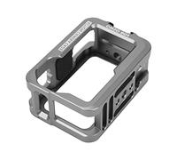 Cosiki Aluminium Alloy Protective Case for OSMO Action Camera, Lightweight Housing Shell with Cold Shoe Mount, Ideal for Outdoor Adventures, Silver-White, 1 Unit