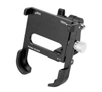 Cosiki Aluminum Alloy Bike Phone Stand Secure Universal Fit and Adjustable Viewing Angle for Smartphones 55-100mm (Black)