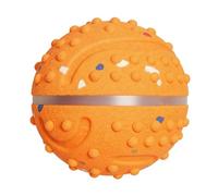 Cosiki Automatic Moving Dog Toy, Interactive Self Rolling Ball with Flashing Lights for Small Medium Dogs, Rechargeable Smart Chew Toy for Puppies (Orange)