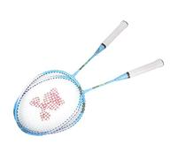 Cosiki Badminton Racket, Badminton Rackets Set No Angular Design 2PCS Aluminium Alloy Children Cartoon for Children to Play (Blue)