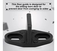 Cosiki Barn Door Floor Guide, Barn Door Guide Coated Plastic Floor Black for Sliding Bottom Gate Hardware Accessory