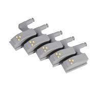 Cosiki Cabinet Cupboard Closet Wardrobe LED Hinge Light Warm Cool White 10Pcs for Home Kitchen, ABS Material Easy Install Operated By Battery, Applicable Home Cabinet Closet Cupboard Wardrobe (warm