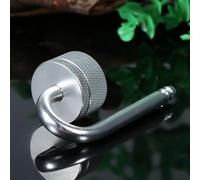Cosiki CO2 Diffuser Aluminium Alloy with Non-slip Knurling Design for Aquarium Supplies in Silver 2.4in (Silver)