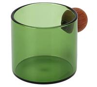 Cosiki Coffee Mugs, Glass Coffee Cups 120ml, Clear Heatproof Glass Coffee Mug, Thick Walled Coffee Cup with Wooden Handle for Coffee, Milk, Water Beverage