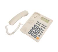 Cosiki Corded Landline Phone, Multifunction Caller ID Display Speed Dial Phone, Noise Reduction Mute Pause Hold Feature with Last Number Redial, Ideal for Home, Office & POS Fax (White)