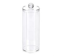 Cosiki Cotton Pad Dispenser, Cotton Pads Holder Transparent Round Acrylic Cotton Pad Storage Case Organizer Puff Holder Container