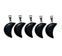 Cosiki Crescent Moon Pendant Set with Natural Stone | Durable construction, versatile application, includes 5 pendants, 20x8x5mm