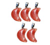 Cosiki Crescent Moon Pendant Set with Natural Stone | Durable construction, versatile application, includes 5 pendants, 20x8x5mm