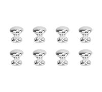 Cosiki Dollhouse Miniature Round Head Pull Handle Metal 8pcs Simple Style Door Handle Knobs for 1:12 Dollhouse Furniture (Silver)