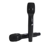Cosiki Dual Wireless Microphone Professional UHF Dynamic Handheld Cordless Mic for Home Karaoke Singing Aluminum Alloy Color