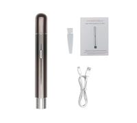 Cosiki Electric Eyebrow Trimmer, Portable Nose Hair Trimmer with LED Light, Built in Rechargeable Battery & Detachable Washable Head, Ideal for Men & Women (Grey)