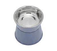 Cosiki Elevated Dog Bowls, Raised Dog Bowl Heavy Duty Water Fountains and Slow Feeders Cat Stainless Steel Stand Slow Feeder for Large (Blue [High Double Bowl])