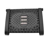 Cosiki Ergonomic Adjustable Footrest with Massage Texture for Office Use, PP Material, 6 Height Levels, Under Desk Foot Stool for Work and Rest (Black)