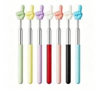 Cosiki Extendable Finger Pointer Stick Set 35pcs Durable Teaching Tool for Classroom Reading Black Pink Red Purple Yellow Blue Green 21.8cm-69cm