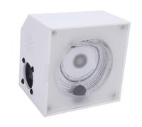 Cosiki Ferrofluid Sound Speaker, Magnetic Fluid Visualizer Shine Rhythm Light Music Ornament for Home Office Parties, Plastic Decorative 2000mAh Speaker with Bass (White)