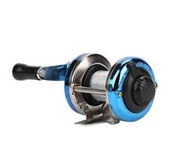 Cosiki Fishing Reel Wheel Portable with Smooth Handle Lightweight Design for Ice Fishing Reservoirs and Rivers - Gold or Blue Color Options (Blue)
