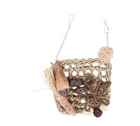 Cosiki Foraging Wall Toy Fun Natural Parakeet Hammock Mat, Reduce Stress, 7.1x12.2in