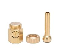 Cosiki Fountain Nozzle, Brass Adjustable Water Spray Head, Female Thread Nozzle with Valve, Ideal for Garden, Amusement Parks, Museums & Libraries (4 Points 20mm Inner Teeth 1/2)