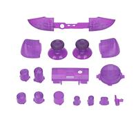 Cosiki Full Buttons Mod Kits Stylish Replacement Set for Series X/S Controller, Durable ABS Material, 15 Pieces in Five Colors (Transparent Purple)