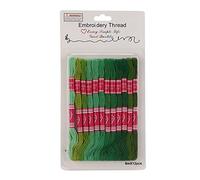 Cosiki Gradient Polyester Embroidery Thread 12Pcs Set for Craft Projects and Stitching Enthusiasts (Green Series)