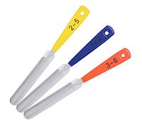 Cosiki Guitar Nut File Durable Stainless Steel Cutter for Easy Slotting Making 3PCS for Guitar Repair Maintenance Yellow/Blue/Orange 7.2", Suitable for Music Enthusiasts