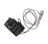 Cosiki Guitar Preamp Equalizer, Acoustic Guitar EQ Preamplifier Tuner with Built in Pickup 3 Band EQ & Feedback Control, Ideal for Practice Performance