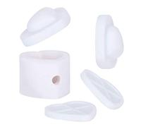 Cosiki Hand-Made Leather Craft Mold Pillar for Heart Shape, Accurate Size Sculpting Tool for Children, Flexible and Easy to Clean, Includes 4 Covers, 1.8 X 1.3in Size, Ideal for Home Use