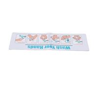 Cosiki Hand Washing Sign, Self Adhesive Plastic Decal, Instructional Signage with Illustrated Steps, Ideal for Schools, Clinics, Restaurants, Bathrooms & Kitchens