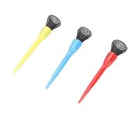 Cosiki High Elastic Mesh Ball Tee Reduce Friction for Ball Training, Plastic Nylon Tee Set for Outdoor Court Practicing, 3PCS Red/Blue/Yellow (65mm)