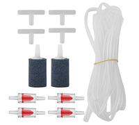 Cosiki High Temperature Sintered Aquarium Air Pump Accessories Safe Material Air Pump Fittings Kit for Fish Tanks, Plastic
